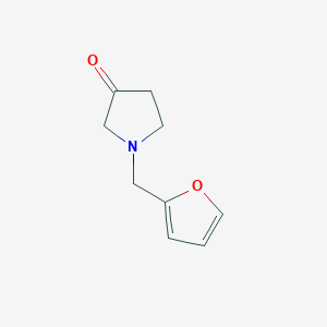 molecular formula C9H11NO2 B12844136 1-(Furan-2-ylmethyl)pyrrolidin-3-one 