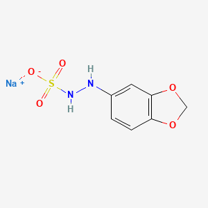 Sodium N-(1,3-benzodioxol-5-yl)hydrazine-N'-sulphonate