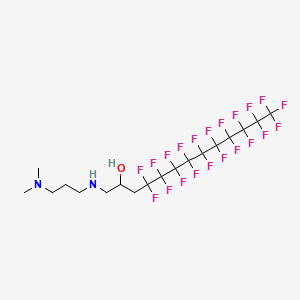 molecular formula C18H19F21N2O B12844154 1-((3-(Dimethylamino)propyl)amino)-4,4,5,5,6,6,7,7,8,8,9,9,10,10,11,11,12,12,13,13,13-henicosafluorotridecan-2-ol CAS No. 94159-80-5