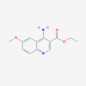 molecular formula C13H14N2O3 B1284418 Ethyl 4-Amino-6-methoxyquinoline-3-carboxylate CAS No. 908350-29-8