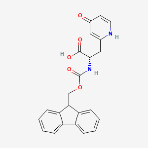 molecular formula C23H20N2O5 B12844193 (S)-2-((((9H-Fluoren-9-yl)methoxy)carbonyl)amino)-3-(4-hydroxypyridin-2-yl)propanoic acid 