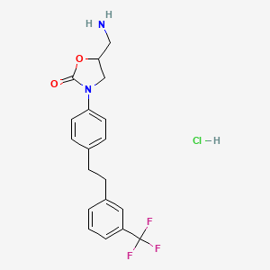 2-Oxazolidinone, 5-(aminomethyl)-3-(4-(2-(3-(trifluoromethyl)phenyl)ethyl)phenyl)-, monohydrochloride