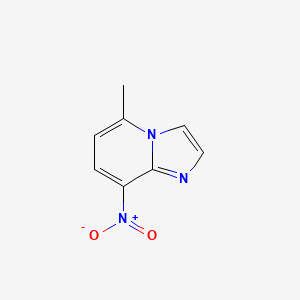 molecular formula C8H7N3O2 B12844242 5-Methyl-8-nitroimidazo[1,2-a]pyridine 