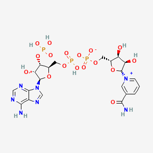 [[(2R,3S,4R,5R)-5-(6-aminopurin-9-yl)-4-hydroxy-3-phosphonooxyoxolan-2-yl]methoxy-hydroxyphosphoryl] [(2R,3S,4R,5R)-5-(3-carbamoylpyridin-1-ium-1-yl)-3,4-dihydroxyoxolan-2-yl]methyl phosphate