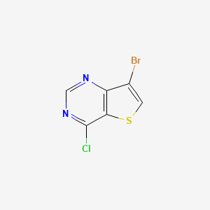 molecular formula C6H2BrClN2S B1284429 7-溴-4-氯噻吩[3,2-d]嘧啶 CAS No. 31169-27-4