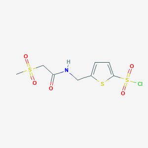 5-((2-(Methylsulfonyl)acetamido)methyl)thiophene-2-sulfonyl chloride