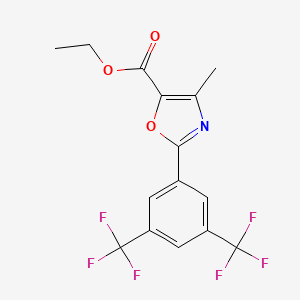 Ethyl 2-[3,5-bis(trifluoromethyl)phenyl]-4-methyl-1,3-oxazole-5-carboxylate