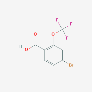 molecular formula C8H4BrF3O3 B1284438 4-溴-2-(三氟甲氧基)苯甲酸 CAS No. 509142-48-7