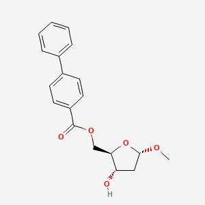 ((2R,3S,5S)-3-Hydroxy-5-methoxytetrahydrofuran-2-yl)methyl [1,1'-biphenyl]-4-carboxylate