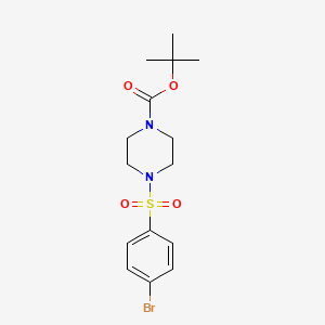 molecular formula C15H21BrN2O4S B1284439 4-(4-BOC-piperazinosulfonyl)bromobenzene CAS No. 259808-63-4