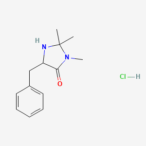 molecular formula C13H19ClN2O B12844390 5-Benzyl-2,2,3-trimethylimidazolidin-4-one hydrochloride 