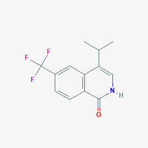 molecular formula C13H12F3NO B12844397 4-Isopropyl-6-(trifluoromethyl)isoquinolin-1(2H)-one 