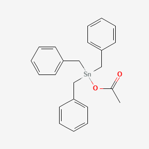 molecular formula C23H24O2Sn B1284442 Tribenzyltin acetate CAS No. 10113-31-2