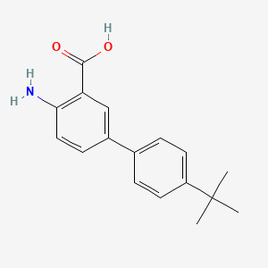 molecular formula C17H19NO2 B12844421 4-Amino-4'-tert-butyl[1,1'-biphenyl]-3-carboxylic acid 