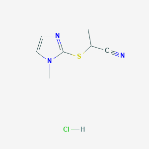 2-((1-Methyl-1H-imidazol-2-yl)thio)propanenitrile hydrochloride