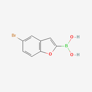 molecular formula C8H6BBrO3 B1284446 (5-溴苯并呋喃-2-基)硼酸 CAS No. 331833-99-9