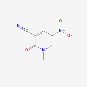 molecular formula C7H5N3O3 B12844485 1-Methyl-5-nitro-2-oxo-1,2-dihydropyridine-3-carbonitrile 