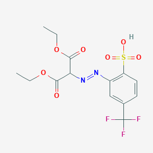 2-((1,3-Diethoxy-1,3-dioxopropan-2-yl)diazenyl)-4-(trifluoromethyl)benzenesulfonic acid