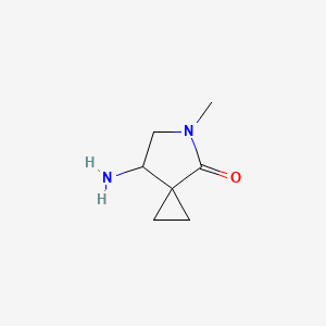 molecular formula C7H12N2O B12844491 7-Amino-5-methyl-5-azaspiro[2.4]heptan-4-one 