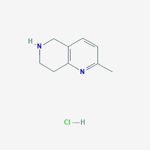 molecular formula C9H13ClN2 B12844507 2-Methyl-5,6,7,8-tetrahydro-1,6-naphthyridine hydrochloride 