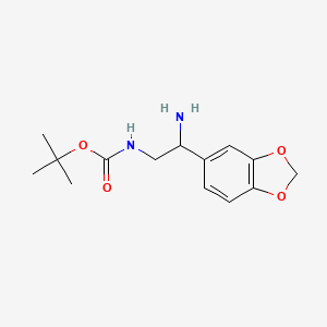 molecular formula C14H20N2O4 B1284451 (2-氨基-2-苯并[1,3]二氧杂-5-基乙基)-氨基甲酸叔丁酯 CAS No. 912762-94-8