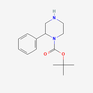 molecular formula C15H22N2O2 B1284452 2-Fenilpiperazina-1-carboxilato de tert-butilo CAS No. 859518-32-4