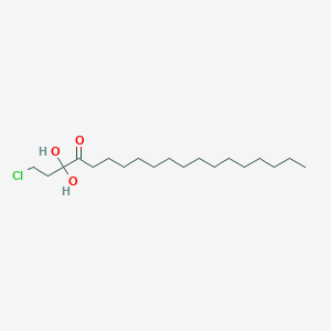 molecular formula C19H37ClO3 B12844580 1-Chloro-3,3-dihydroxynonadecan-4-one 