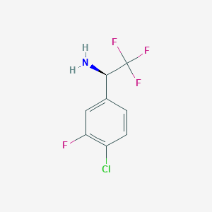 (R)-1-(4-Chloro-3-fluorophenyl)-2,2,2-trifluoroethan-1-amine