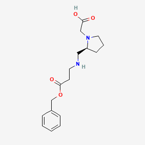 2-[(2S)-2-[[(3-oxo-3-phenylmethoxypropyl)amino]methyl]pyrrolidin-1-yl]acetic acid