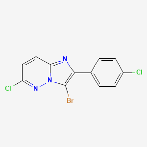 molecular formula C12H6BrCl2N3 B1284463 3-ブロモ-6-クロロ-2-(4-クロロフェニル)イミダゾ[1,2-b]ピリダジン CAS No. 951625-71-1