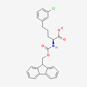 (S)-2-((((9H-Fluoren-9-yl)methoxy)carbonyl)amino)-5-(3-chlorophenyl)pentanoic acid