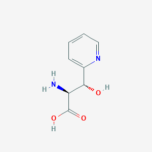 molecular formula C8H10N2O3 B12844698 (2S,3R)-2-Amino-3-hydroxy-3-(pyridin-2-yl)propanoic acid 