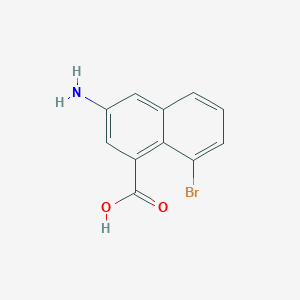 molecular formula C11H8BrNO2 B12844699 3-Amino-8-bromo-1-naphthoic acid 