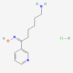 (Z)-N-[6-amino-1-(pyridin-3-yl)hexylidene]hydroxylamine hydrochloride