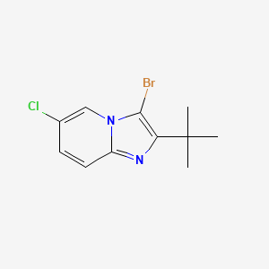 molecular formula C11H12BrClN2 B1284471 3-Bromo-2-tert-butyl-6-chloro-imidazo[1,2-a]pyridine CAS No. 904813-68-9