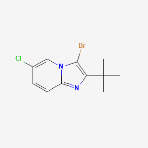 molecular formula C11H12BrClN2 B1284471 3-溴-2-叔丁基-6-氯咪唑并[1,2-a]吡啶 CAS No. 904813-68-9