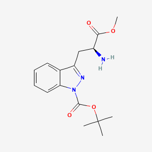 tert-Butyl (S)-3-(2-amino-3-methoxy-3-oxopropyl)-1H-indazole-1-carboxylate