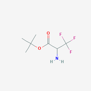 molecular formula C7H12F3NO2 B12844746 tert-Butyl 2-amino-3,3,3-trifluoropropanoate 