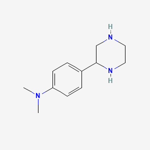 molecular formula C12H19N3 B1284475 Dimethyl-(4-piperazin-2-yl-phenyl)-amine CAS No. 904814-36-4