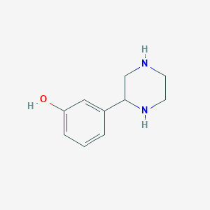 molecular formula C10H14N2O B1284476 3-(Piperazin-2-yl)phenol CAS No. 773795-54-3