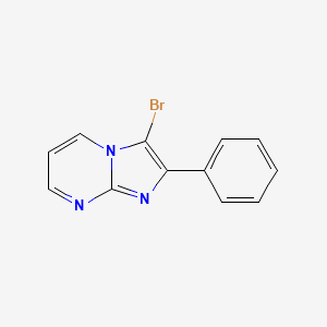 molecular formula C12H8BrN3 B1284478 3-溴-2-苯基咪唑并[1,2-a]嘧啶 CAS No. 904814-72-8