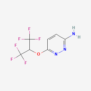 6-[2,2,2-Trifluoro-1-(trifluoromethyl)ethoxy]pyridazin-3-amine