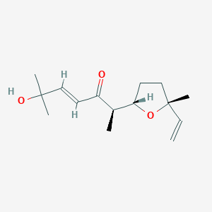 molecular formula C15H24O3 B12844782 4-Hepten-3-one, 2-[(2S,5R)-5-ethenyltetrahydro-5-methyl-2-furanyl]-6-hydroxy-6-methyl-, (2R,4E)- 