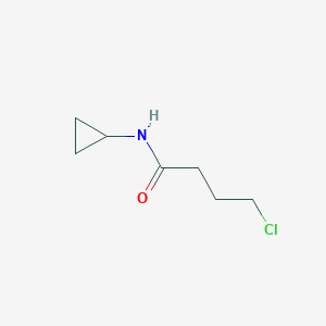 molecular formula C7H12ClNO B12844819 4-chloro-N-cyclopropylbutanamide 