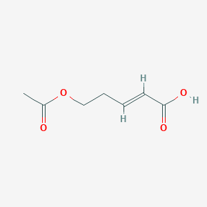 molecular formula C7H10O4 B12844868 Acetoxyvalerenicacid 