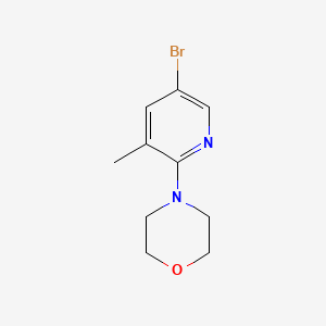 molecular formula C10H13BrN2O B1284487 4-(5-Bromo-3-methylpyridin-2-yl)morpholine CAS No. 566158-47-2