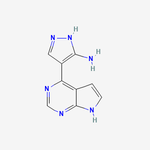 4-(7H-Pyrrolo[2,3-d]pyrimidin-4-yl)-1H-pyrazol-3-amine