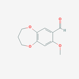 8-methoxy-3,4-dihydro-2H-1,5-benzodioxepine-7-carbaldehyde