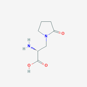 molecular formula C7H12N2O3 B12844910 (R)-2-Amino-3-(2-oxopyrrolidin-1-yl)propanoic acid 