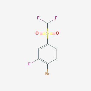 molecular formula C7H4BrF3O2S B12844946 4-[(Difluoromethyl)sulphonyl]-2-fluorobromobenzene 